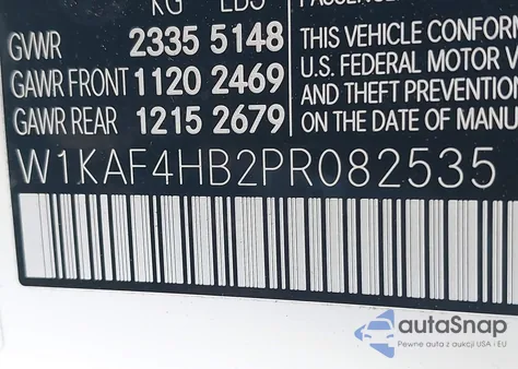 2023 Mercedes-Benz C 300 4Matic из США, поврежденный, VIN W1KAF4HB2PR082535